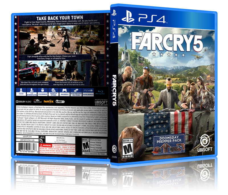 Far Cry 5 - Replacement PS4 Cover and Case. NO GAME!!