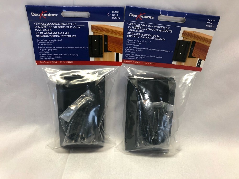 Deckorators Black Plastic Post Connector 2-Pack ea Total 4