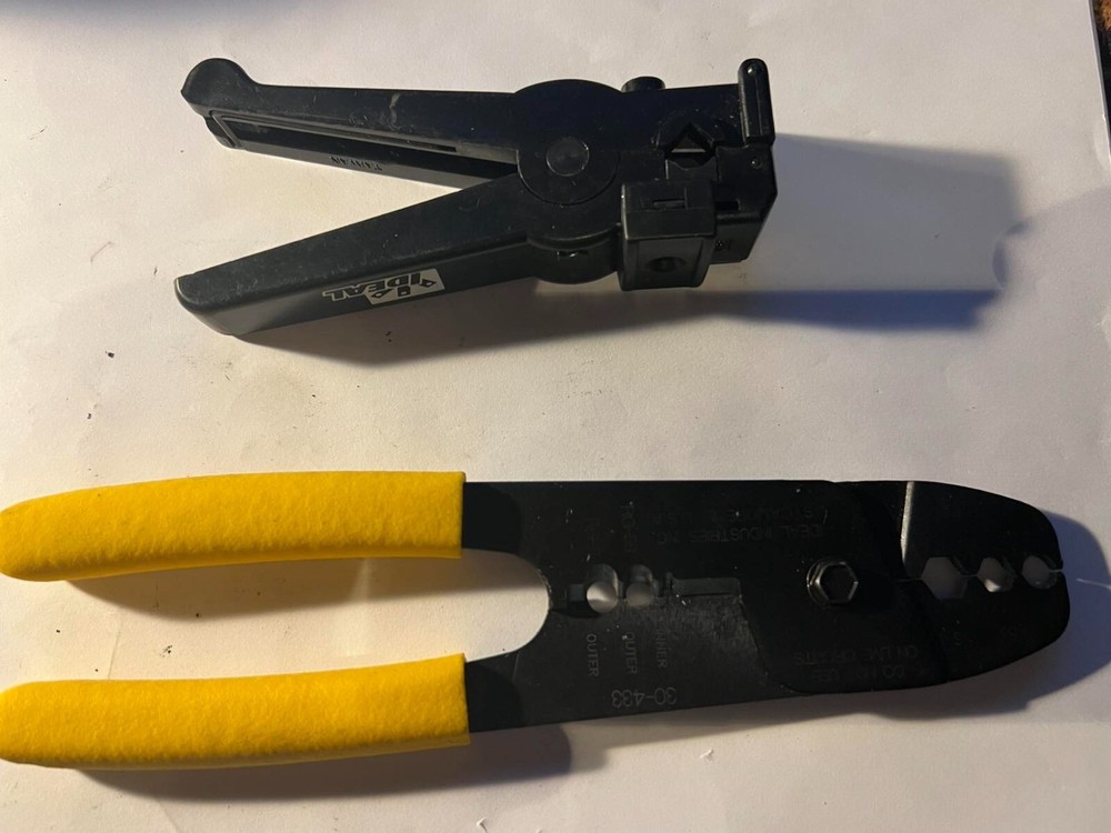 IDEAL 45-165 Data/Phone Cable Stripper and 30-433F Coax Strip Crimp Tool