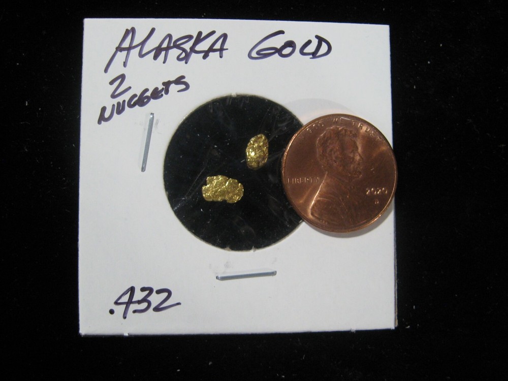 ALASKA GOLD 2 NUGGETS .432 GRAM