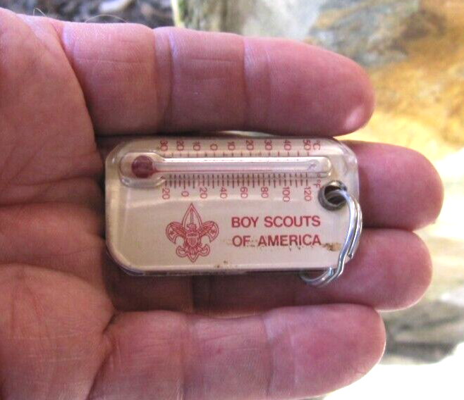 Boy Scout key chain thermometer + wind chill chart
