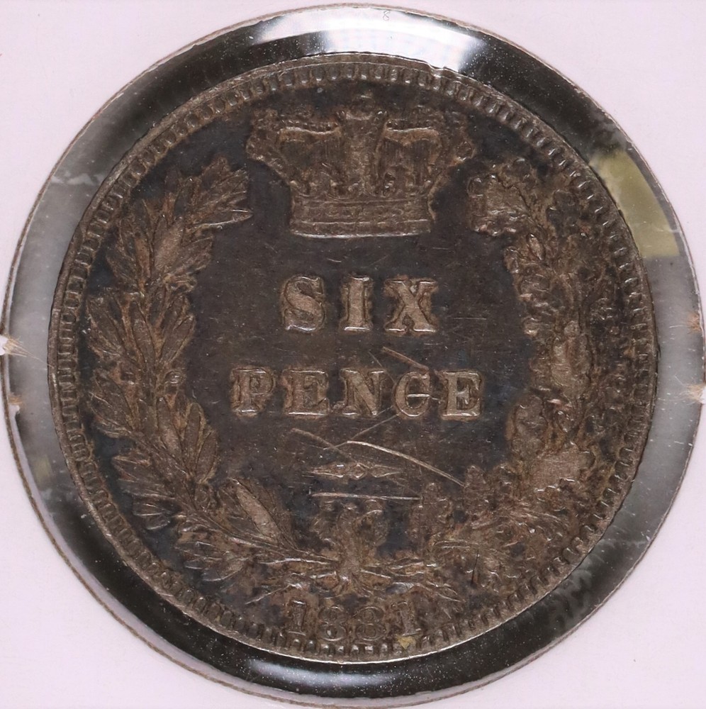 1881 Great Britain Silver Sixpence