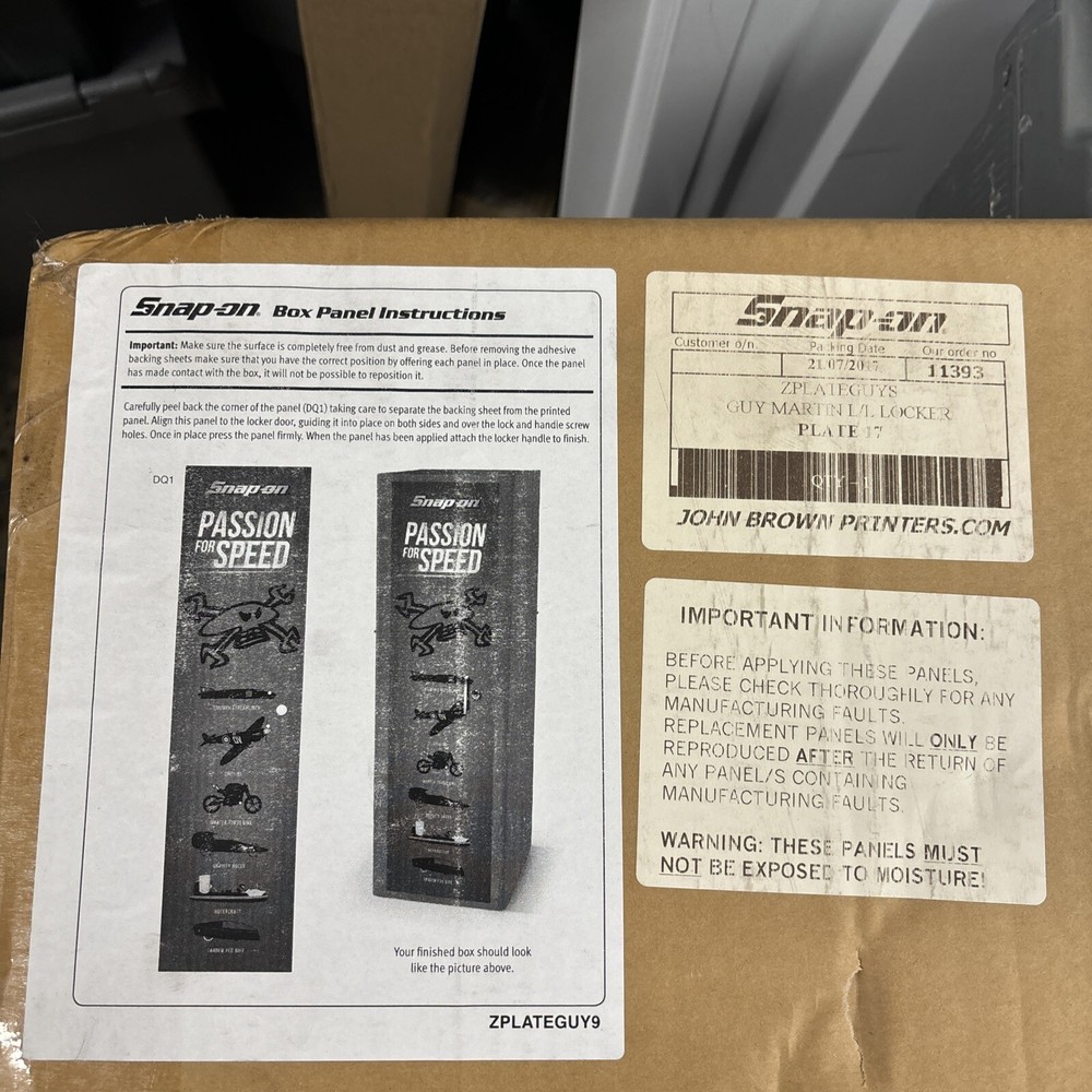 Snap On Tools Side Locker Plate Decals Graphics Guy Martin Passion For Speed