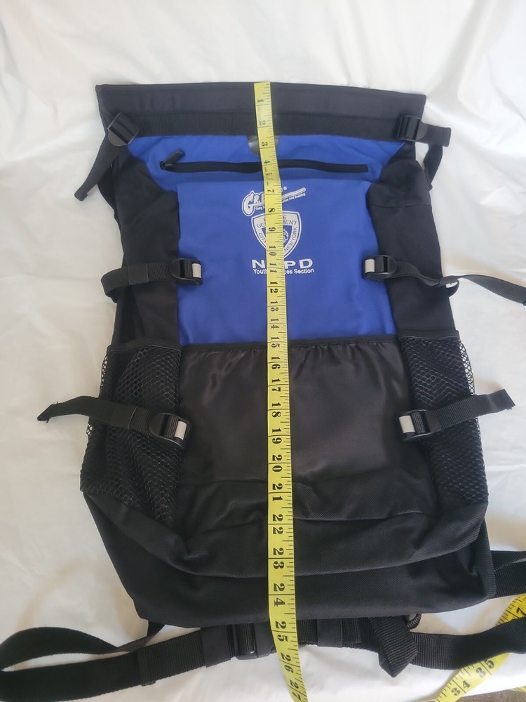 Vintage NYPD Large Backpack Blue / Black Ex