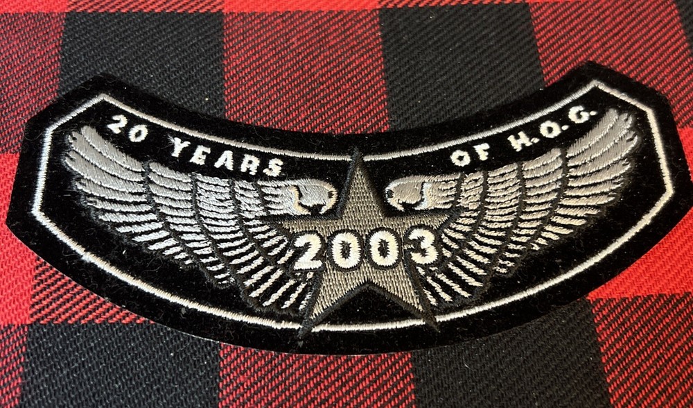 2003 HARLEY OWNERS GROUP H.O.G .20th ANNIVERSARY VEST PATCH