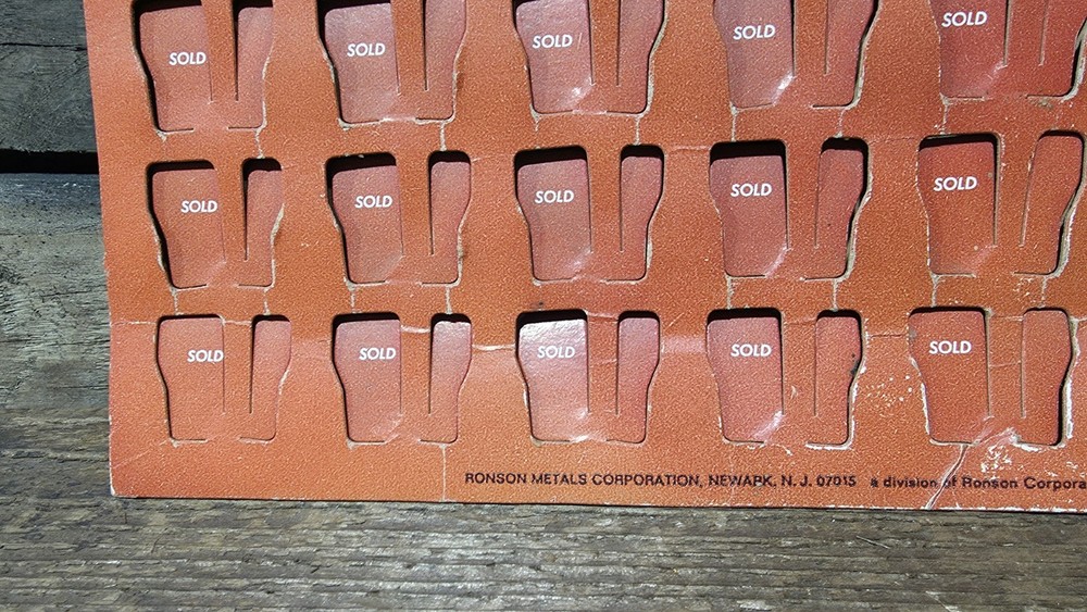 Vintage Ronson Lighter Wick Display Store Counter Advertising