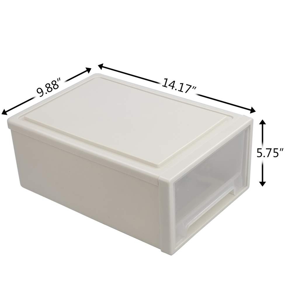 12 Quart Stacking Drawer, 1 Pack Stackable Desktop Drawers Plastic 12 Quart
