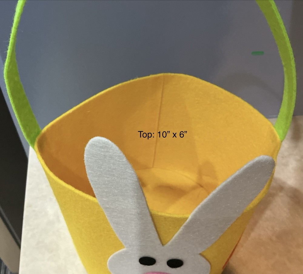 Felt Toddler Easter Baskets (2) - Soft Fabric, Bunny Rabbits, Cute