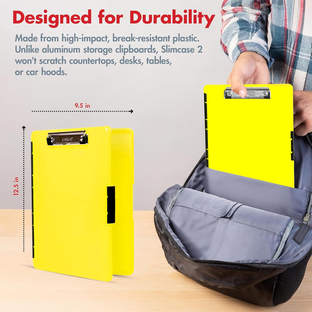 Slimcase 2 Plastic Clipboard with Storage and Side Opening