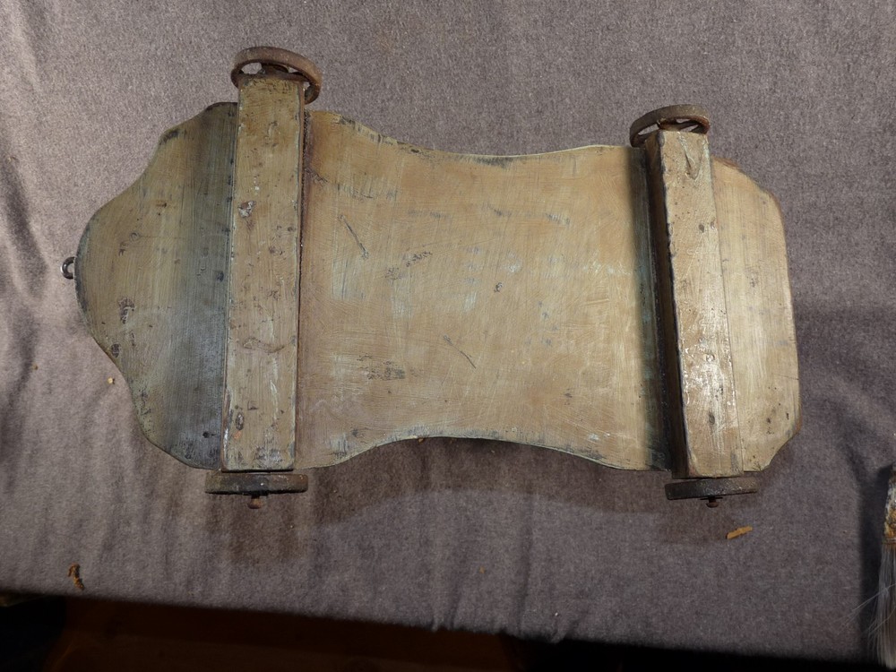 Old Wood Carved Horse Pull Toy