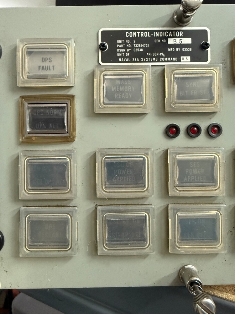 Vintage Naval Sonar Control Panel Indicator for AN/SQR-19 Unit #2