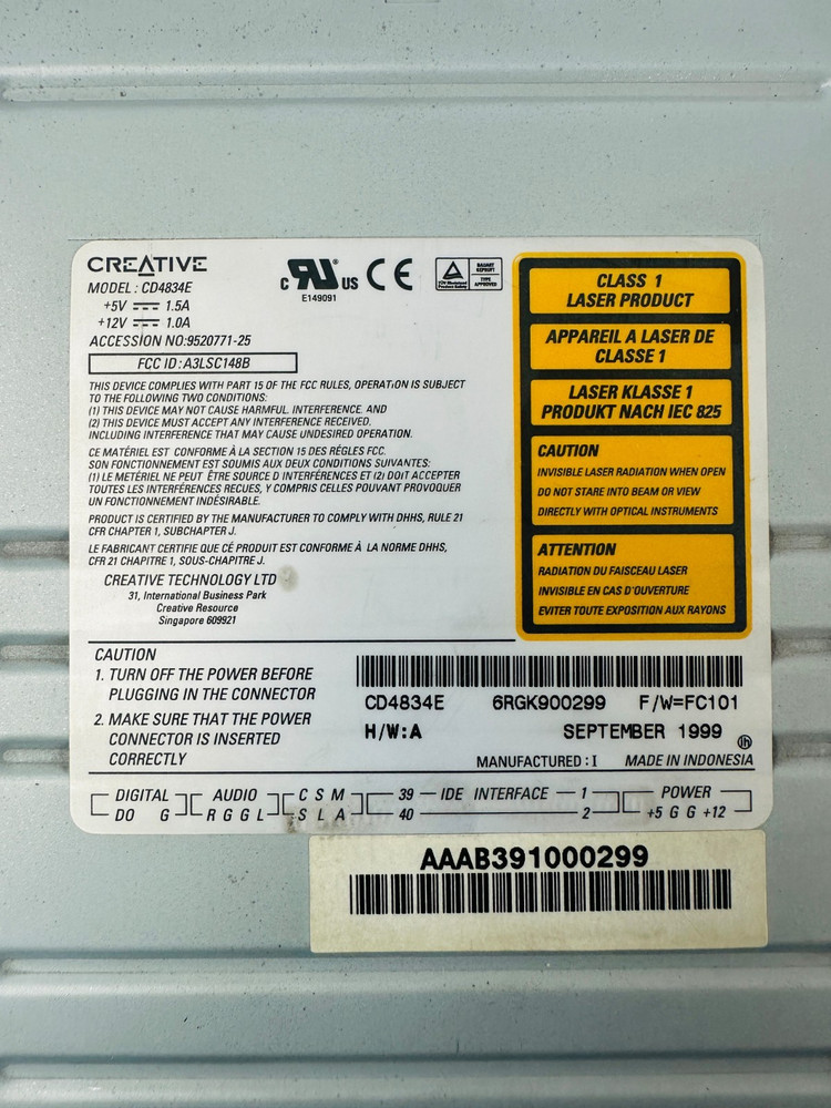 Creative Technology CD4834E CD-ROM Drive