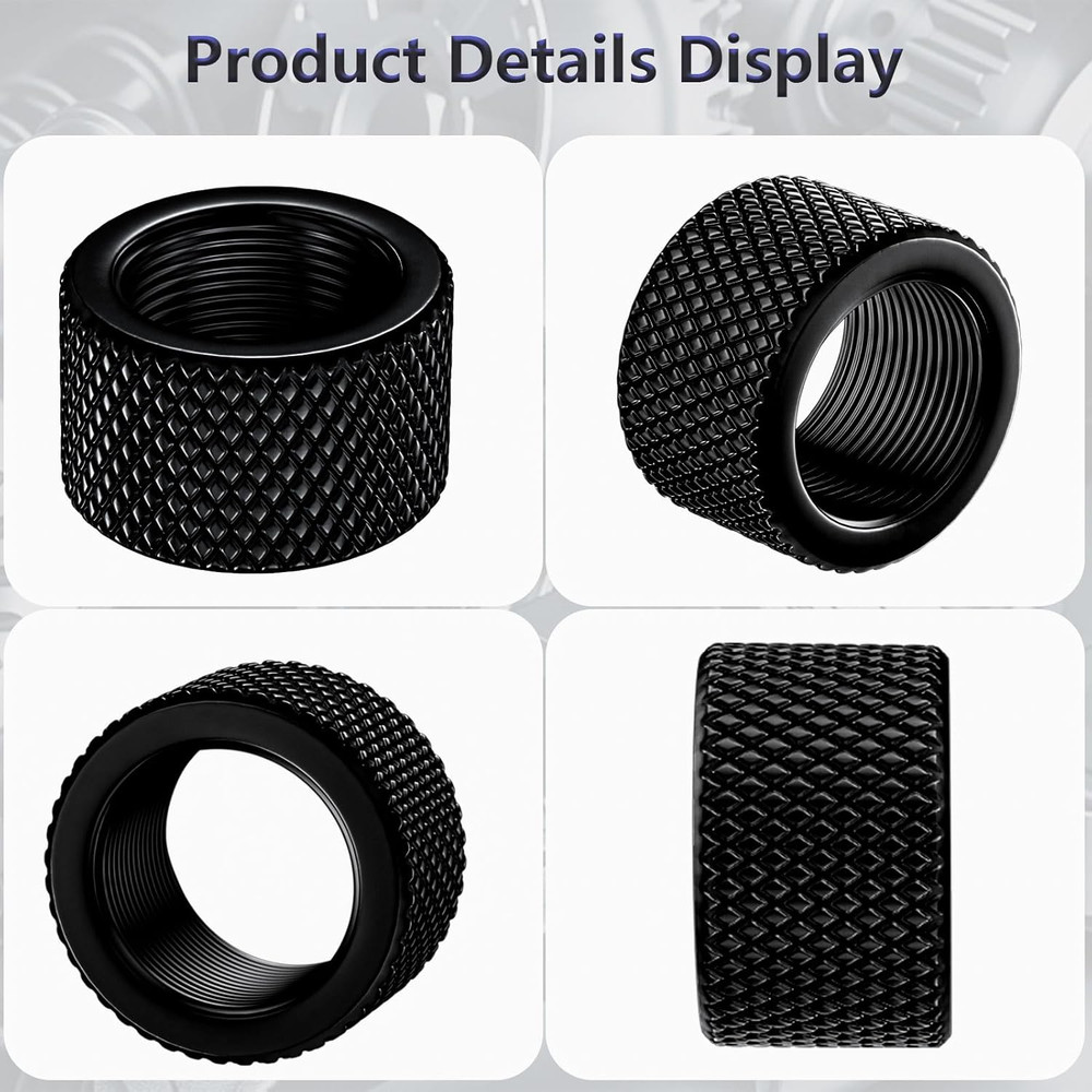 2 Pack Thread Protector 5/8X24 Steel Thread Adapters (Black)