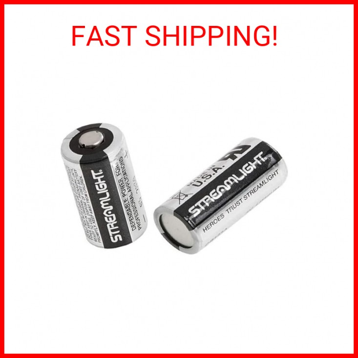 Streamlight 85175 CR123A Lithium Batteries, 2-Pack