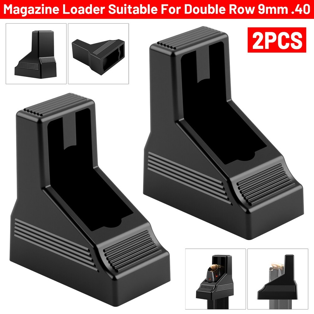 2Pcs Dual Stack 9mm & .40 S&W Mag Loader Kit - Fast Loading Durable & Portable