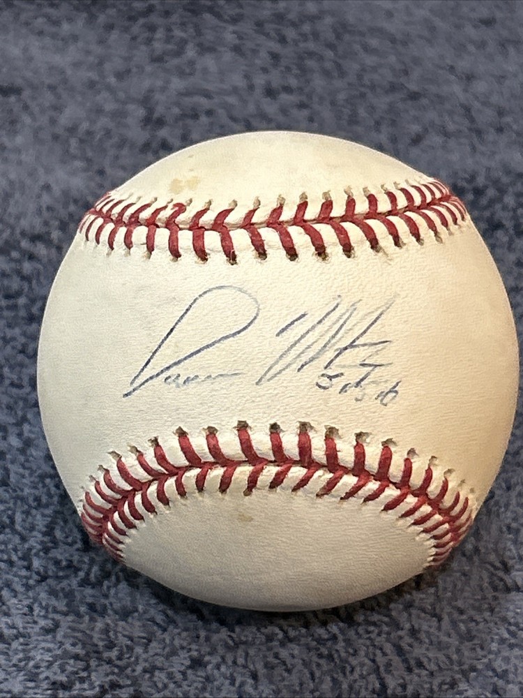 damon minor signed baseball autograph ball TriStar & Mlb Coa auto E