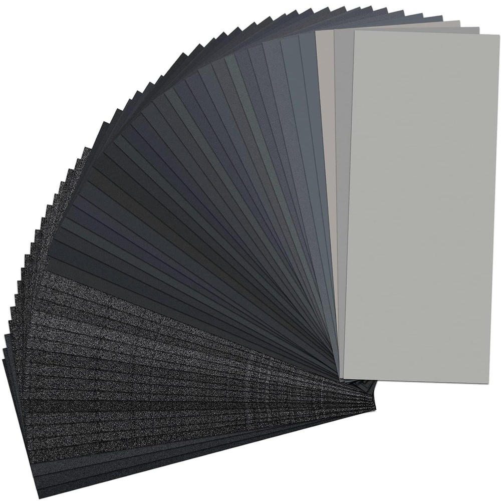 Complete Sanding Solution: 48 PCS Sandpaper Sheets, 120-5000 Grit for Every Need