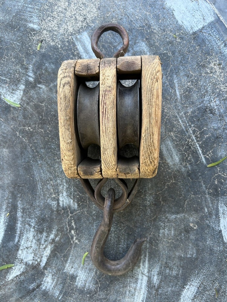 Vintage UNION HARDWARE BLOCK TACKLE PULLEY