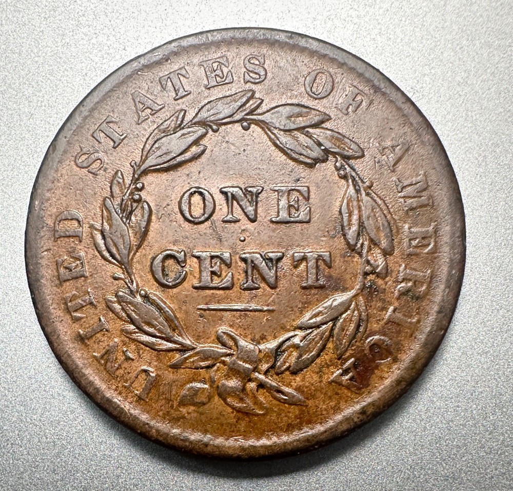 1838 LARGE CENT VF+ NICE TYPE COIN #9816