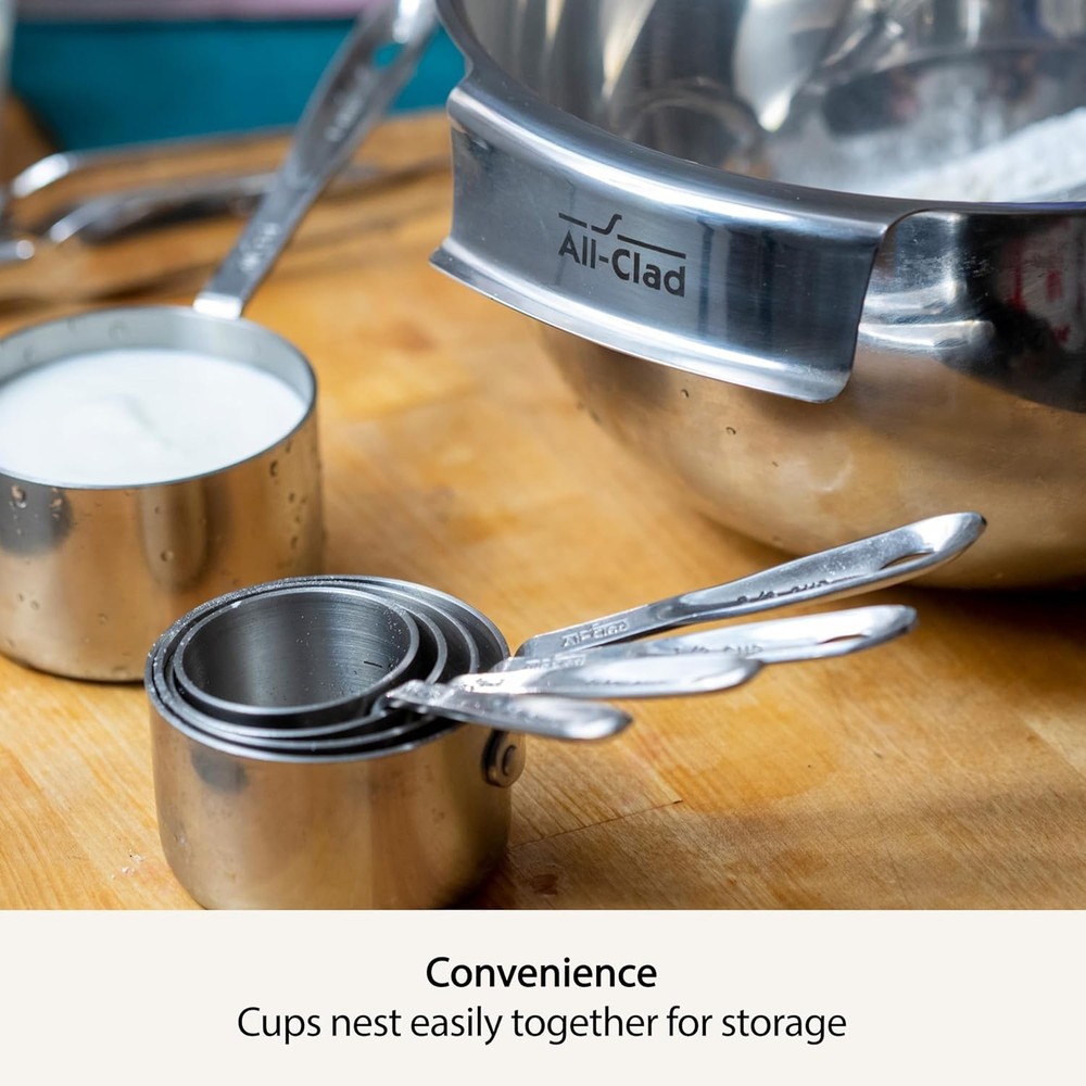Kitchen Accessories - 5 Piece Stainless Steel Measuring Cups