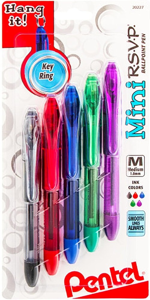 Mini R.S.V.P. Ballpoint Pen, Medium line, Assorted Ink Colors
