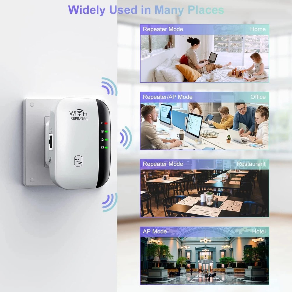 WiFi Extender for Home – Better Signal, Easy Plug‑In Setup, Boost Weak Spots