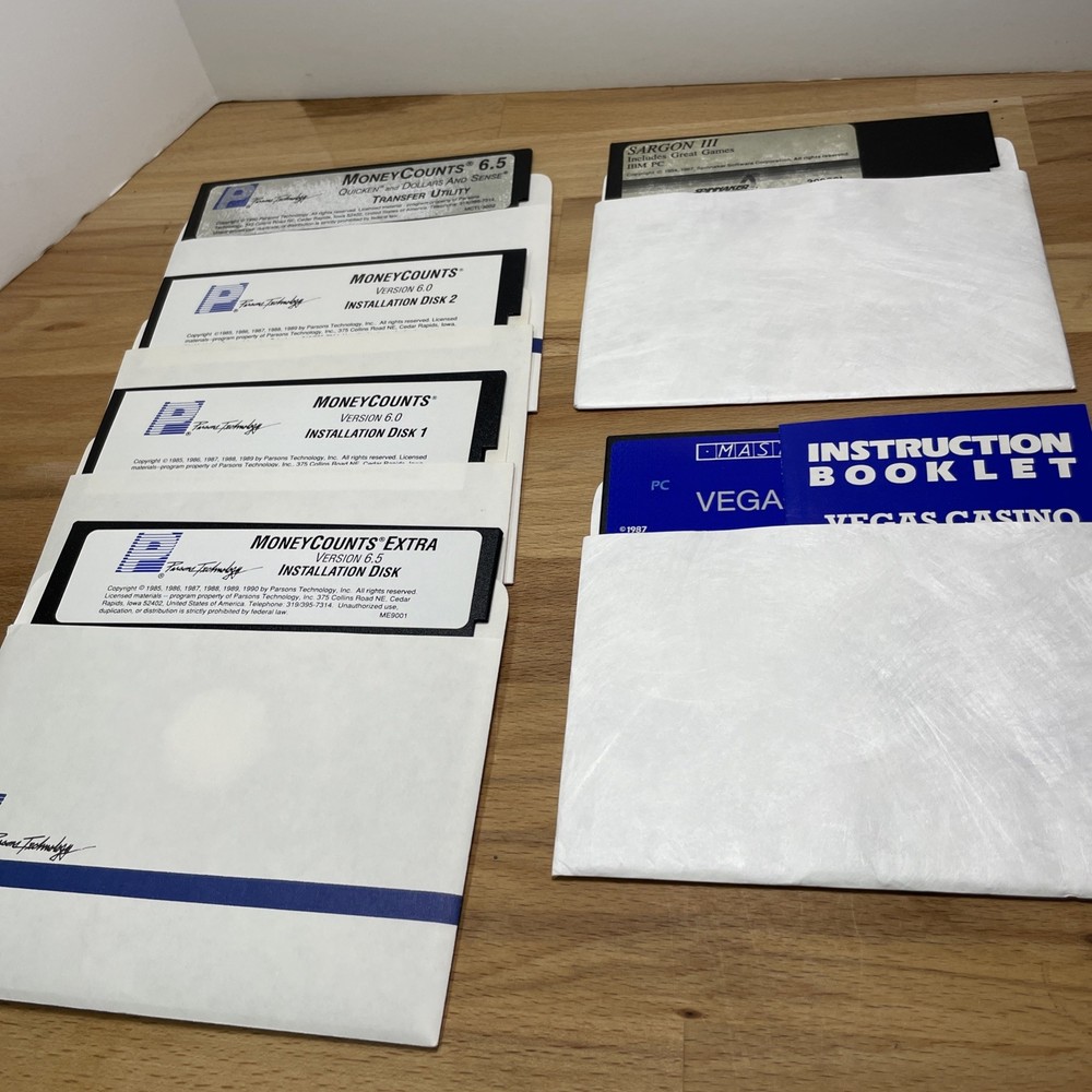 5.25 floppy disks Money Counts