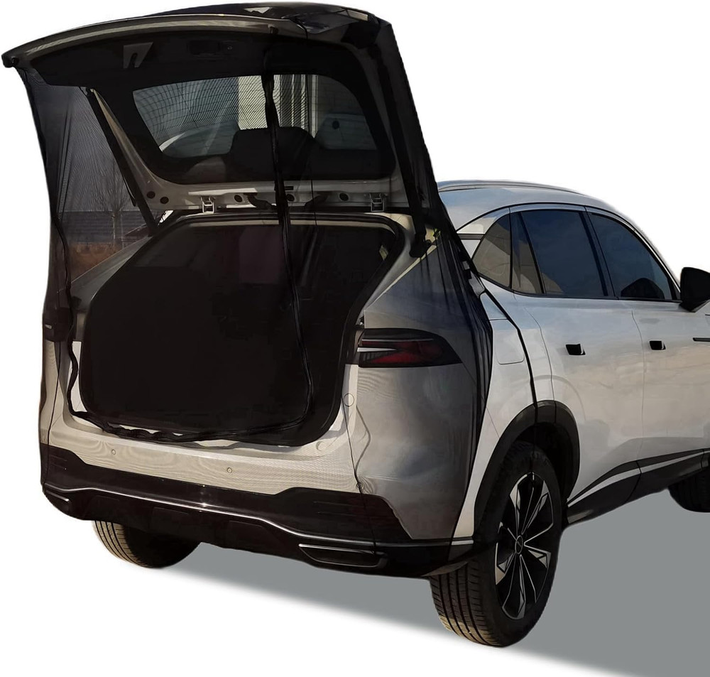 Car Camping Tailgate Mesh Screen for SUV, Mini Van, Great for Ventilation and Mo