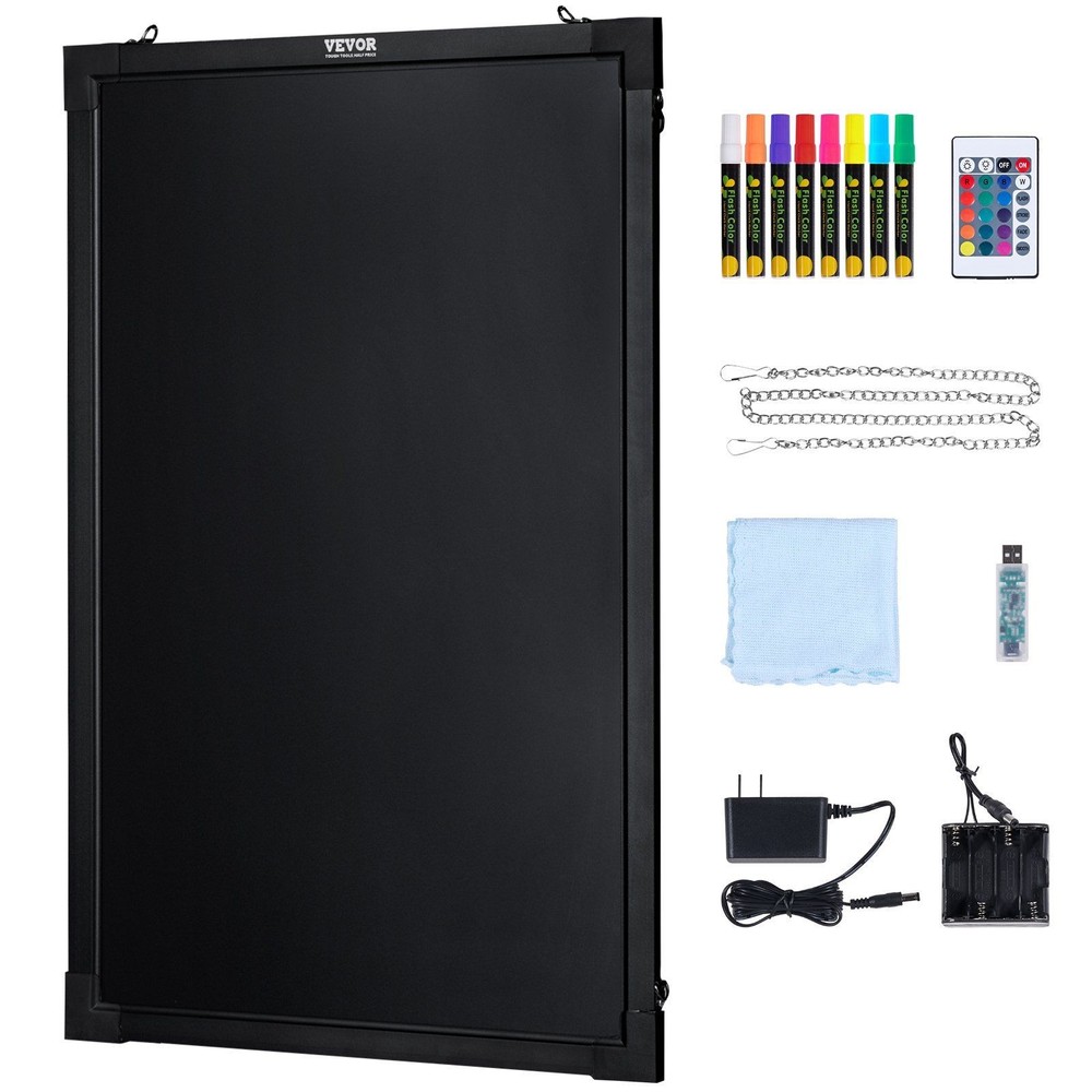 Illuminated Menu Board 24x16 with LED Effects Easy Clean Surface