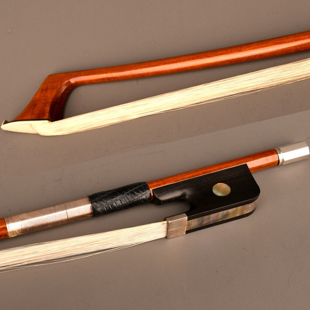 D.Peccatte Copy Pro Master Pernambuco Cello Bow 4/4 Ebony Single eye Frog Silver