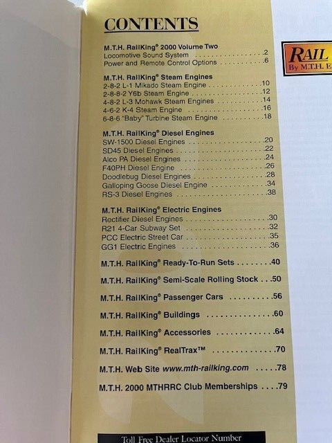 MTH ELECTRIC TRAINS - 2000 - VOLUME 1 & VOLUME 2 & Volume 3 - 3 Train Catalogs!