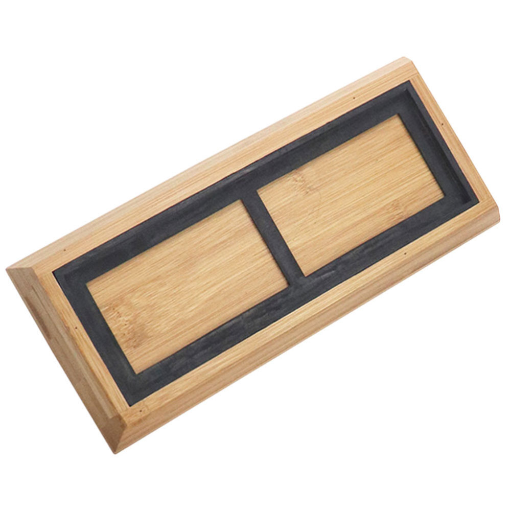 1 Set Bamboo Sharpening Stone Base Whetstone Holder Home Sharpener Base