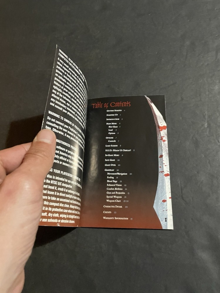 Bloodrayne ps2 Manual Only