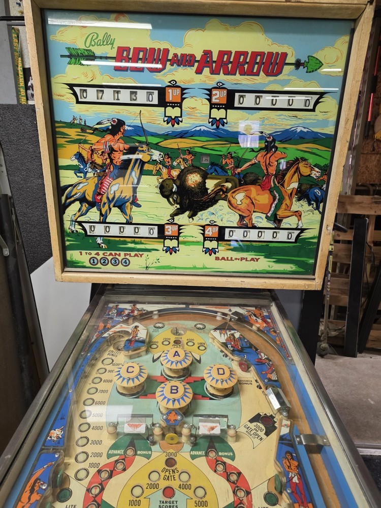 Bow and Arrow Pinball Machine (Bally, 1974)