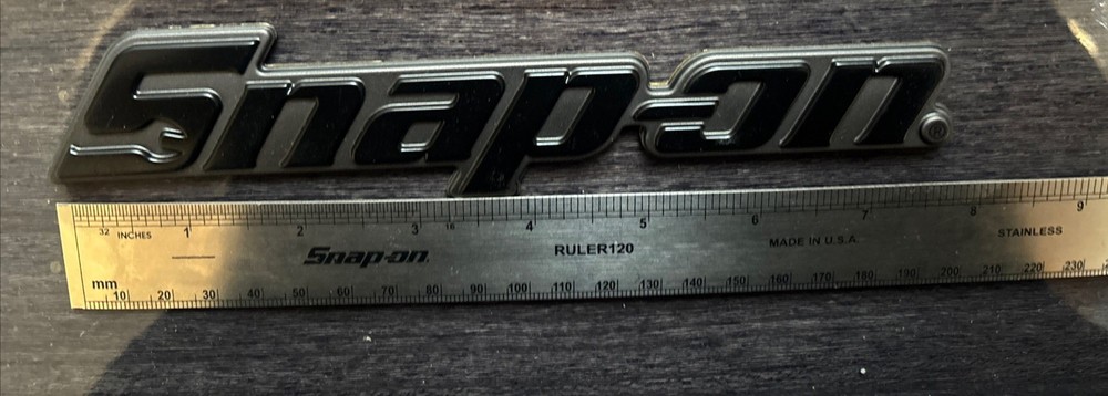 Snap On Toolbox Rollcab Decal Badge Emblem Original Black Grey￼