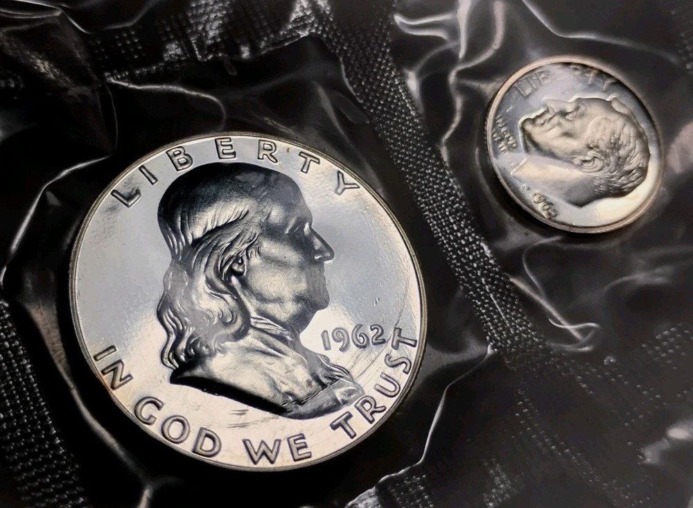 1962 Mint Proof Set 90% Silver Original Envelope And Coa Everything Pictured #2