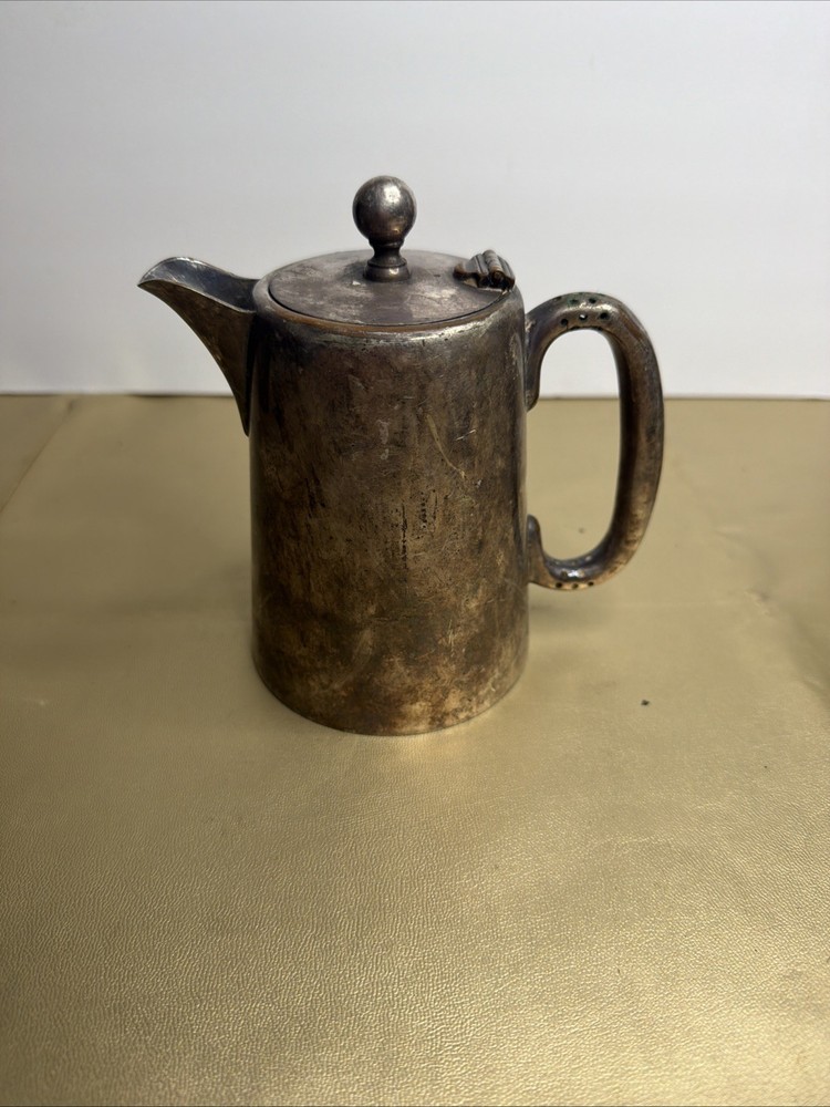 antique silver-plated metal creamer