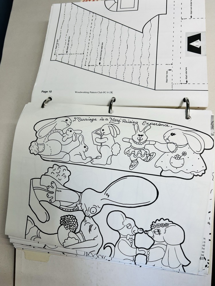 Woodworking Pattern Club And Scroll Saw Pattern 3-Ring Binder 97 Patterns