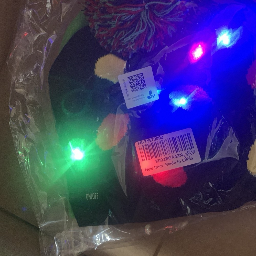 2pack Christmas Lighted Hats One Size Fits Most