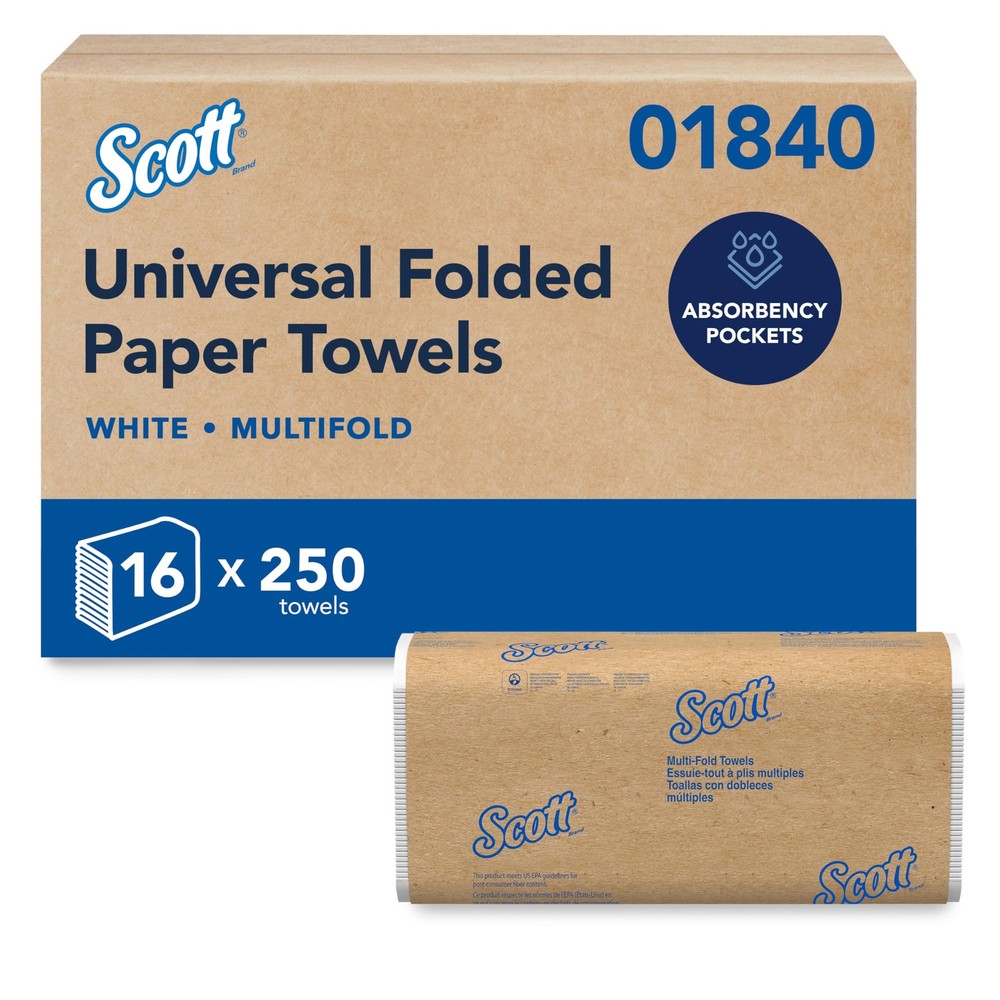 Scott Professional Universal Multifold Paper Towels, Bulk 01840, Absorbency P...