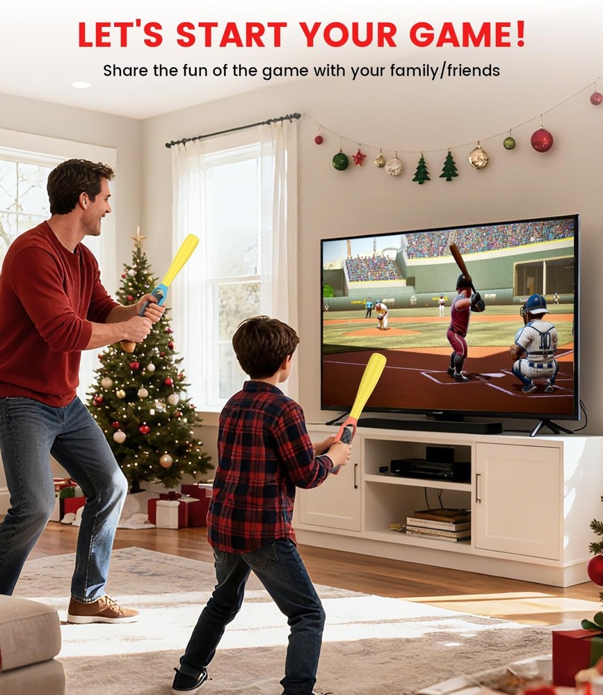 [Switch 1/2 Compatible] CODOGOY Baseball Bat Handle Switch 1/2, Multi-Color