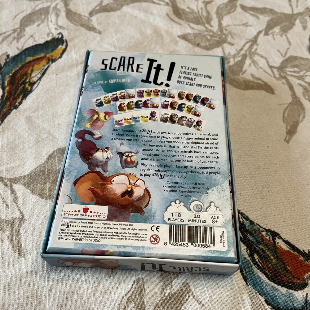 Scare It! Card Game by Strawberry Studio Complete EXC