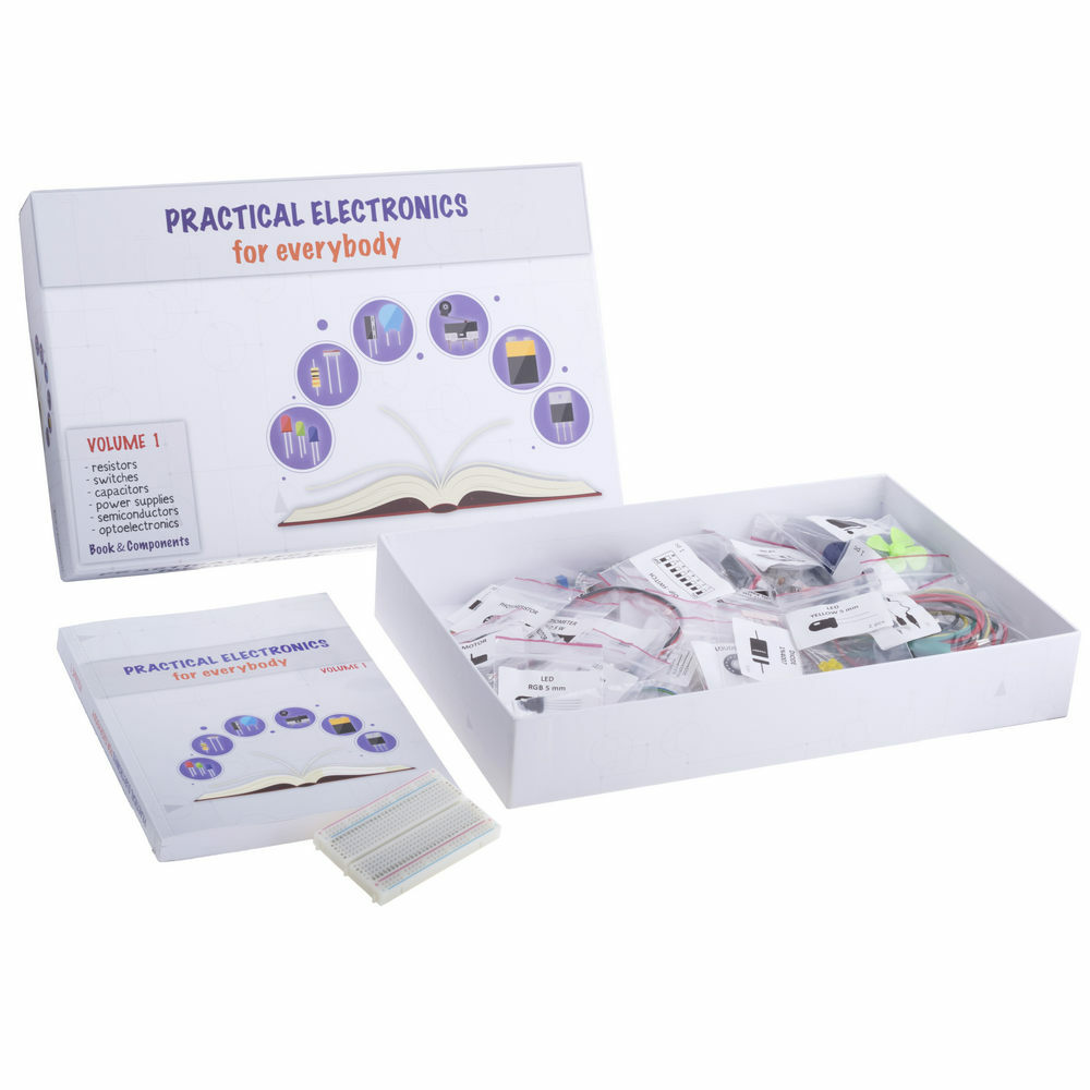 The learning package “Practical Electronics” 50+ experiments English 2019