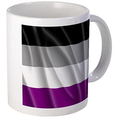 11 ounce Mug - ASEXUAL PRIDE FLAG - Printed Ceramic Coffee Tea Cup Gift