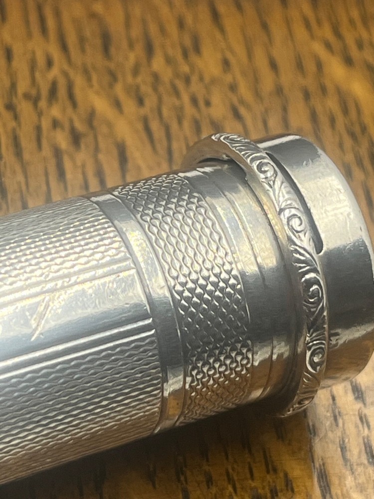 Rare sterling silver pocket torch Birmingham 1939
