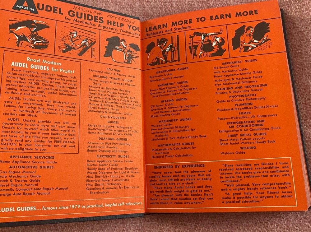 Audel's Carpenters and Builders Guide #1 1963