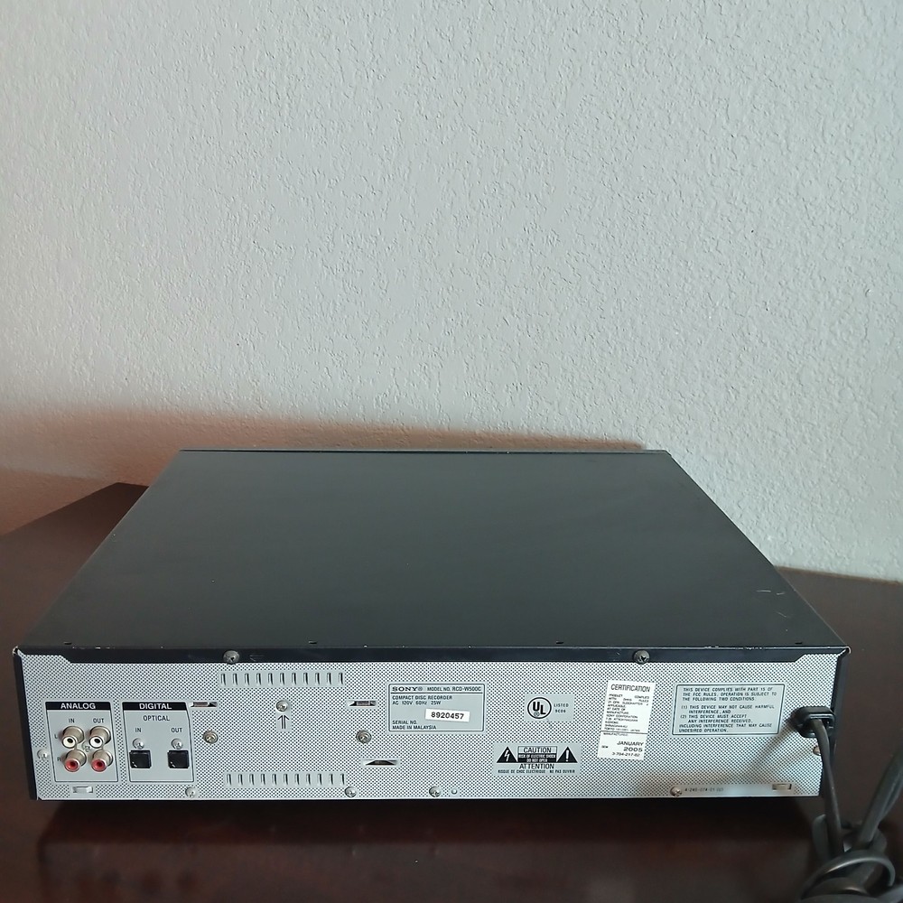 Sony RCD-W500C CD Recorder Player Changer NOT TESTED