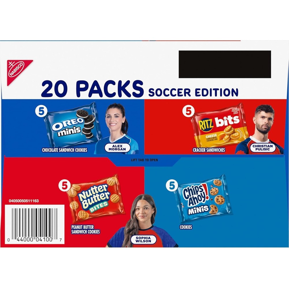 20 Pack Assorted Snacks: OREO Mini, CHIPS AHOY! & RITZ for Lunch Boxes & Parties
