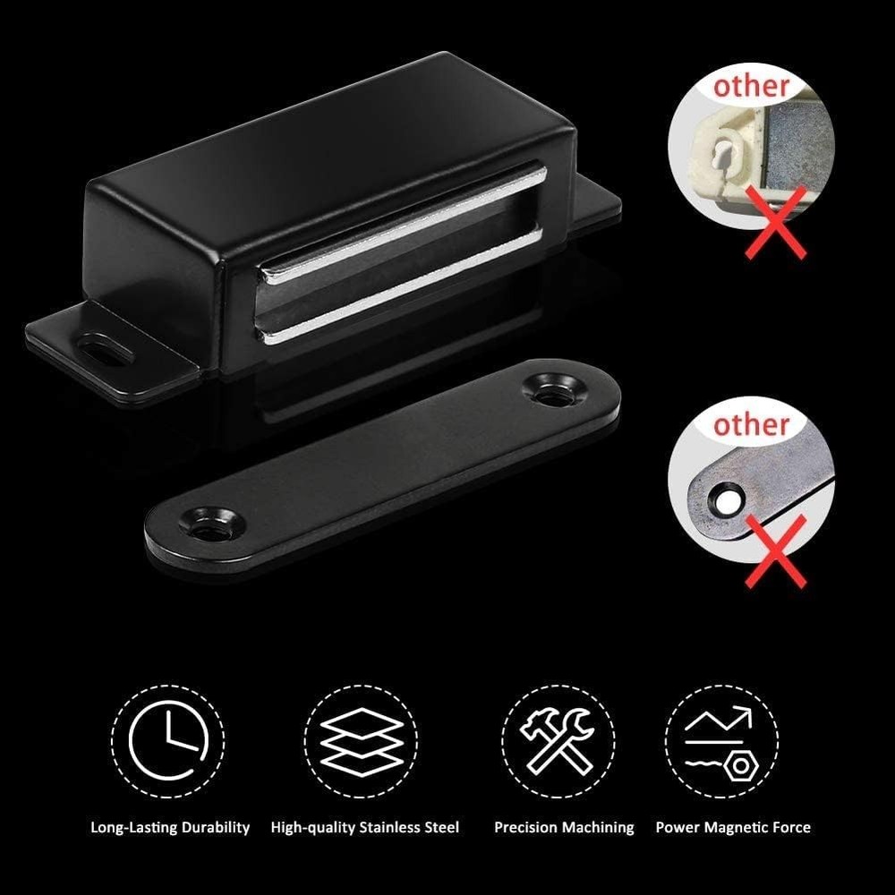 Child-Safe Magnetic Door Catch – 40lbs Pull Strength, Easy Installation, 2 Pack
