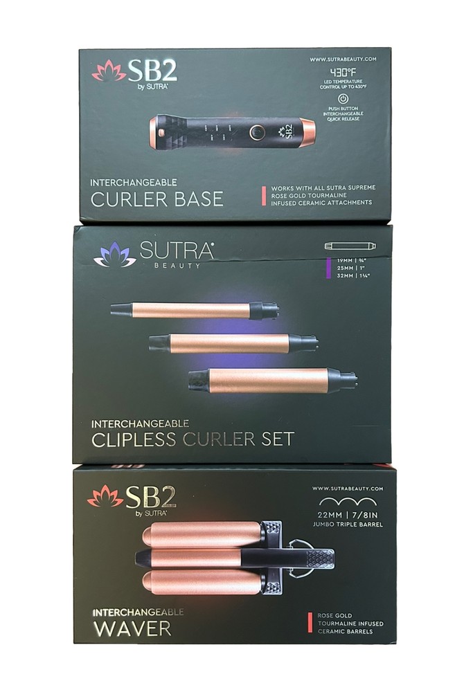 SB2 By Sutra Interchangeable Hair Curling Set with Attachments